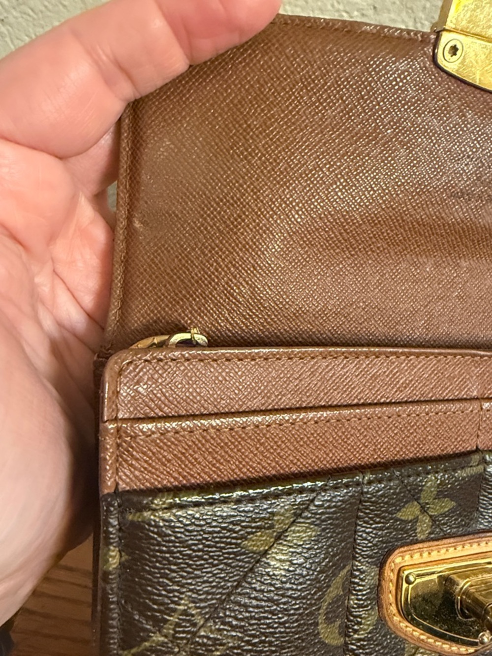 Louis Vuitton Etoile Sarah Monogram Quilted Brown Wallet with Gold SP5008 - Picture 12 of 16